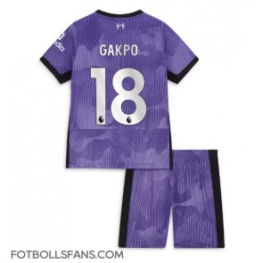 Liverpool Cody Gakpo #18 Replika Tredje Tröja Barn 2023-24 Kortärmad (+ Korta byxor)